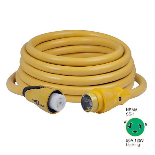 Marinco CS503-50 EEL 50A 125V Shore Power Cordset - 50' - Yellow CS503-50 - main